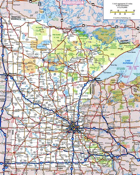 large map of minnesota|minnesota road map detailed.